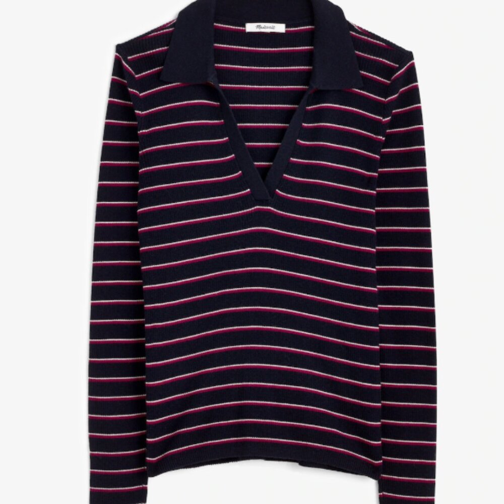 NWT SOLD OUT Madewell Sweater, Multi-Stripe, Merino-Silk Blend